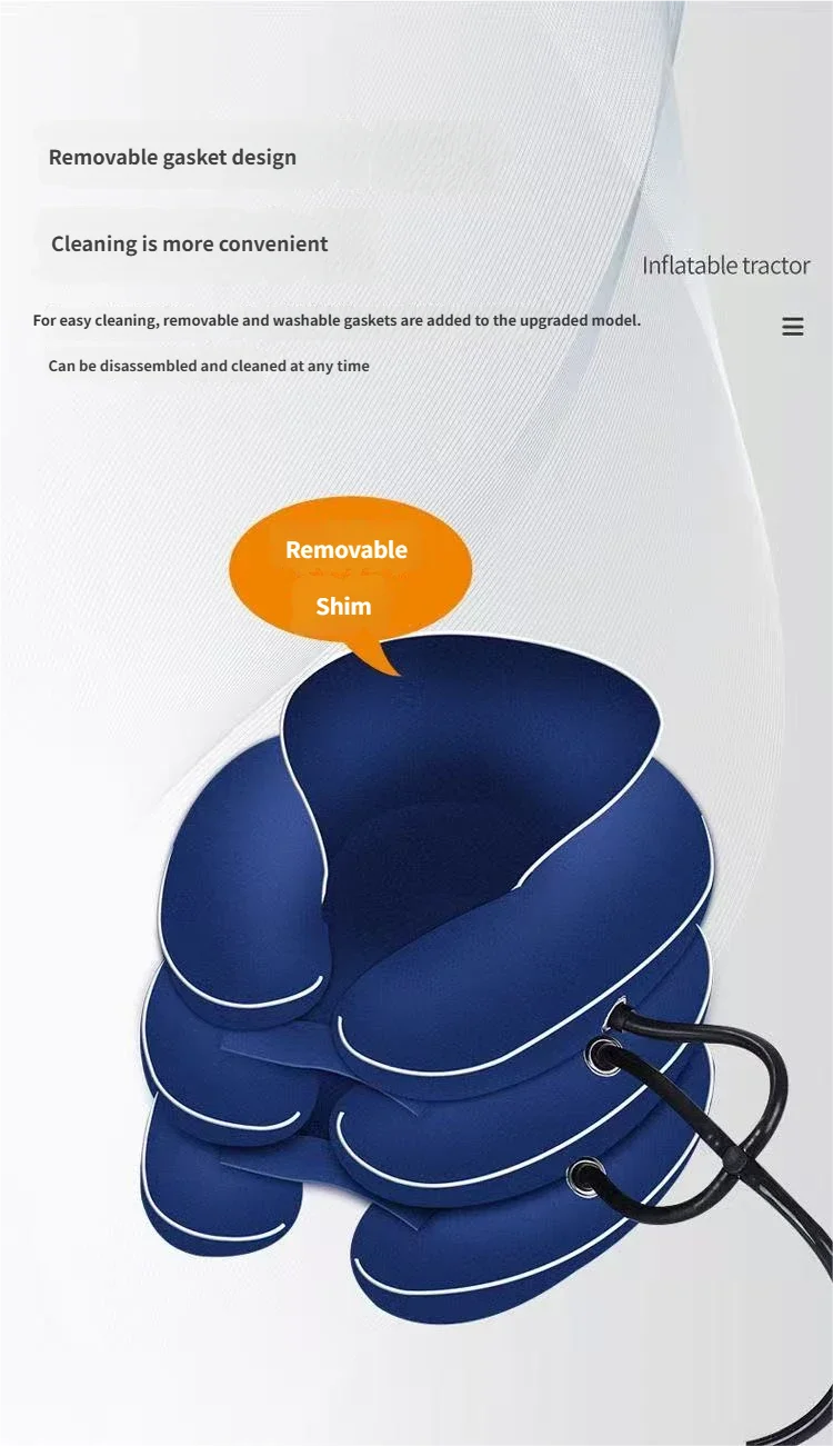 Cervical Neck Traction Device,Relief for Chronic Neck & Shoulder Alignment Pain,Inflatable Stretcher Collar for Neck Relief
