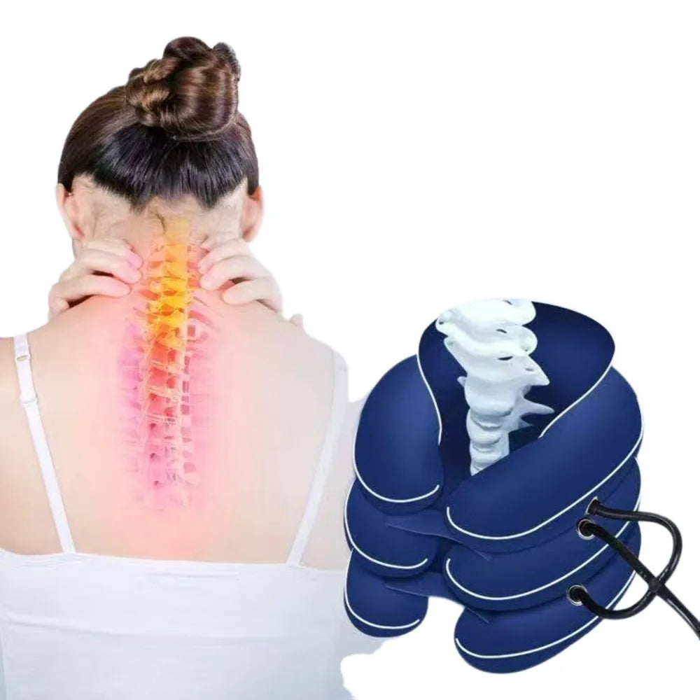 Cervical Neck Traction Device,Relief for Chronic Neck & Shoulder Alignment Pain,Inflatable Stretcher Collar for Neck Relief