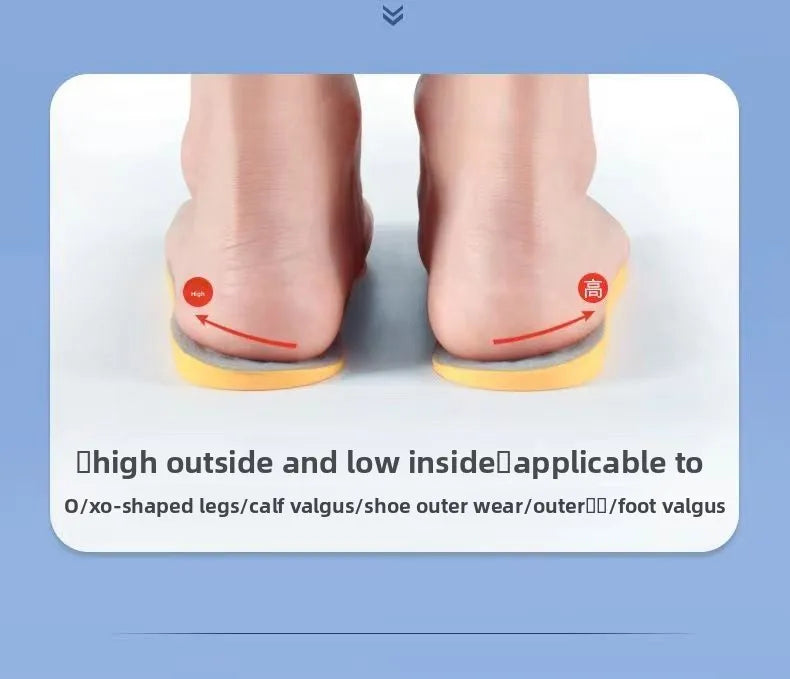 Orthotic Insoles for Men Women Leg Posture Correction Shoe Pad for Overpronation Supination Bow Legs Flat Feet Arch Support