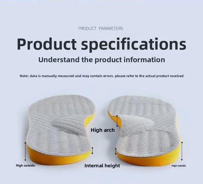 Orthotic Insoles for Men Women Leg Posture Correction Shoe Pad for Overpronation Supination Bow Legs Flat Feet Arch Support