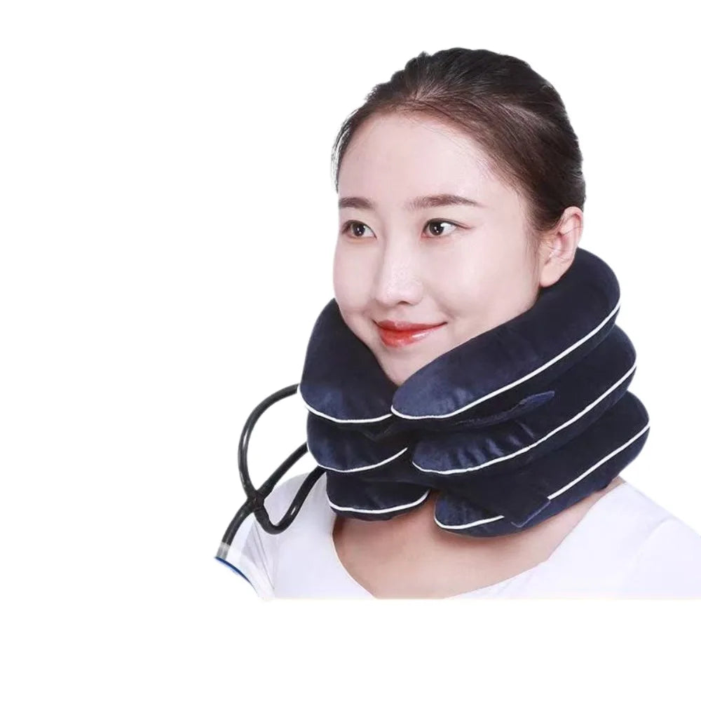 Cervical Neck Traction Device,Relief for Chronic Neck & Shoulder Alignment Pain,Inflatable Stretcher Collar for Neck Relief