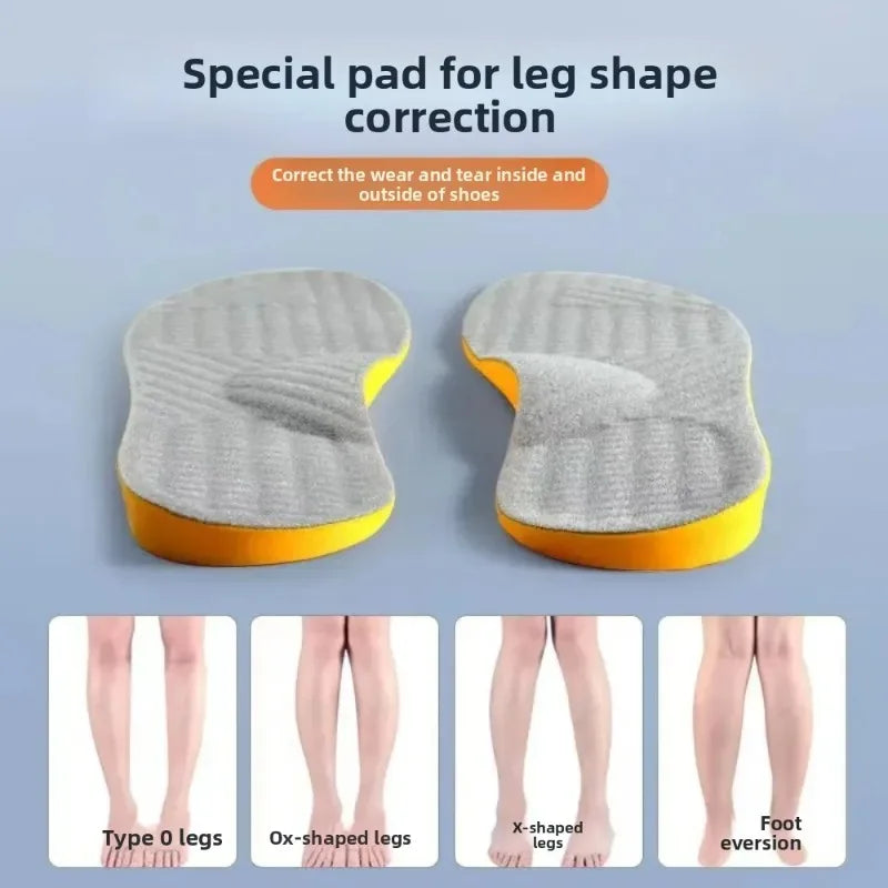 Orthotic Insoles for Men Women Leg Posture Correction Shoe Pad for Overpronation Supination Bow Legs Flat Feet Arch Support